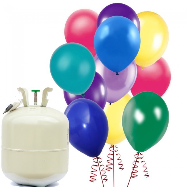 Onschuldig Peru Weekendtas Helium cilinder inclusief 50 ballonnen, lint, 10 gewichtjes - Feestkampioen